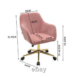 Ergonomic PU/Velvet Office Chair Adjustable Swivel Executive Computer Desk Chair