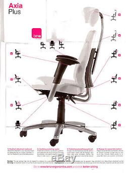 Ergonomic genuine leather Axia Plus office chair