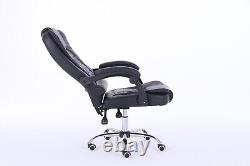 Exclusive Office Desk Chair PU Leather Adjustable Height Black Computer Chair
