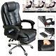Executiv Office Luxury Leather Chair Computer Gaming Swivel Recliner Footrest Uk