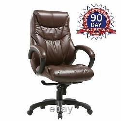 Executive Bonded Leather Chair Chairs Lean Forward High Back for Home office