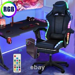 Executive Chair Gaming Chair Recliner Swivel Adjustable PC Computer Lights RGB