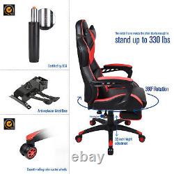 Executive Computer Gaming Chair Office Leather Swivel Desk with Massage Footrest