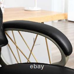 Executive Computer Office Desk Chair High Back Faux Leather Swivel Chair Black