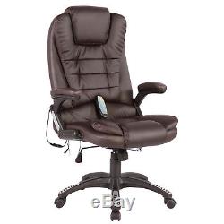 Executive Ergonomic Heated Vibrating Computer Office Desk 6 Point Massage Chair