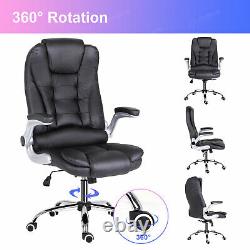 Executive Gaming Computer Desk Office Swivel Recliner Chair PU Leather High Back