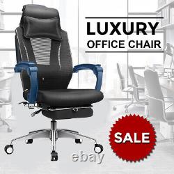 Executive Gaming Racing Computer Massage Leather Office Desk Chair Adjustable UK