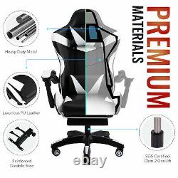 Executive Gaming Racing Computer Massage Leather Office Desk Chair Adjustable WT