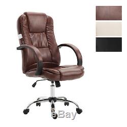 Executive High Back Office Chair Ergonomic Adjustable 360° Swivel PU Leather