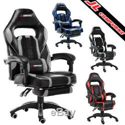 Executive Home Office Chair Gaming Race Computer Desk Reclining with Footrest