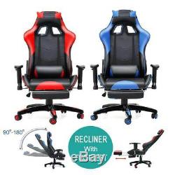 Executive Home Office Chair with Footrest Gaming Racing Computer Desk Recliner