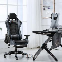 Executive Luxury Racing Gaming Office Chair Swivel Recliner Computer PU Leather