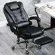 Executive Massage Office Chair Gaming Computer Desk With Footrest Recliner Leather