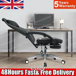 Executive Massage Racing Gaming Chair Swivel Office Desk Recliner with Footrest UK
