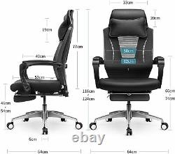 Executive Massage Racing Gaming Chair Swivel Office Desk Recliner with Footrest UK