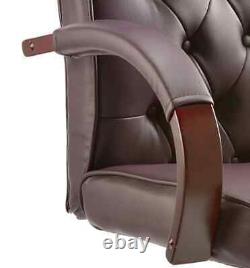 Executive Office Chair Chesterfield Burgundy Leather FAST & FREE DELIVERY