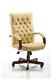 Executive Office Chair Chesterfield Cream Leather Fast & Free Delivery