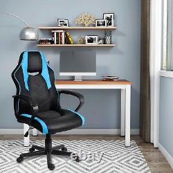 Executive Office Chair Computer Desk Gaming Chair Faux Leather Padded High Back