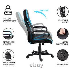 Executive Office Chair Computer Desk Gaming Chair Faux Leather Padded High Back