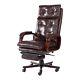 Executive Office Chair Computer Desk Pu Leather Seat Reclining Adjustable Swivel