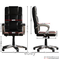 Executive Office Chair Computer Home Gaming Swivel Adjustable Leather Wheels