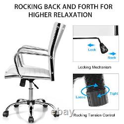 Executive Office Chair Ergonomic High Back PU Leather Swivel Computer Desk Chair