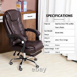 Executive Office Chair Height Adjustable Computer Chair w Footrest Massage More