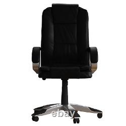 Executive Office Chair Home Gaming Computer Leather Swivel Adjustable Black