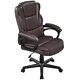 Executive Office Chair Lumbar Support Adjustable Pu Leather Computer Chair Brown