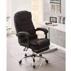 Executive Office Chair Lumbar Support Adjustable PU Leather Computer Desk Chair
