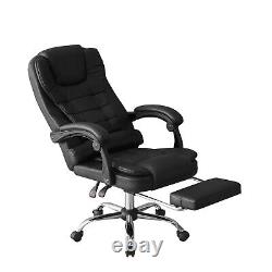 Executive Office Chair Lumbar Support Adjustable PU Leather Computer Desk Chair