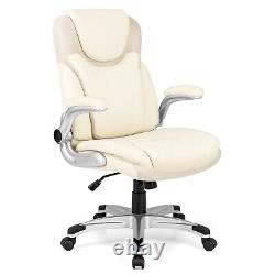 Executive Office Chair PU Leather Computer Desk Ergonomic Chair WithRock Function