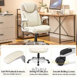 Executive Office Chair PU Leather Computer Desk Ergonomic Chair WithRock Function