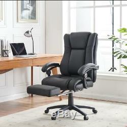 Executive Office Chair PU Leather Padded Swivel Weight-Recliner Computer Seat