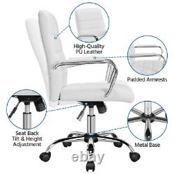 Executive Office Chair PU Leather Swivel Computer Task Desk Chair Adjustabler