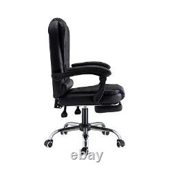 Executive Office Chair PU leather Padded Recline Computer PC Swivel Desk Chair