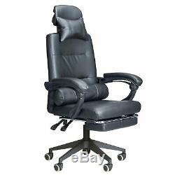 Executive Office Chair Racing Gaming Chair Swivel Recliner Computer Desk Leather