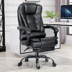 Executive Office Chair Racing Swivel Computer Gaming Chair Recliner with Footrest