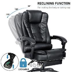 Executive Office Chair Racing Swivel Computer Gaming Chair Recliner with Footrest