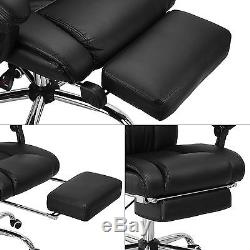 Executive Office Chair Recline High Back Leather Swivel Computer Footrest Seat