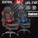 Executive Office Chair Seat Gaming Faux Leather Racing Computer Ergonomic Blue