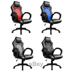 Executive Office Chair Sports Racing Gaming Swivel Leather Computer Desk Chair