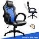 Executive Office Chair Sports Racing Gaming Swivel Pu Leather Computer Desk Blue