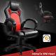 Executive Office Chair Sports Racing Gaming Swivel Pu Leather Computer Desk Red