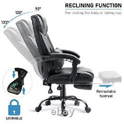 Executive Office Chair Swivel Recliner Chair Leather Computer Desk Gaming Chair