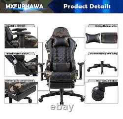 Executive Office Chair Swivel Recliner Gaming Computer Desk Chair with Footrest UK