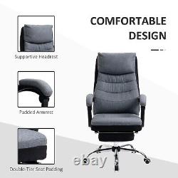 Executive Office Chair Swivel Reclining Chair with Retractable Footrest Vinsetto