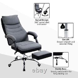 Executive Office Chair Swivel Reclining Chair with Retractable Footrest Vinsetto