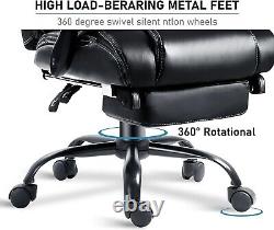 Executive Office Chair With Footrest & Lumbar Support Ergonomic Desk Chair
