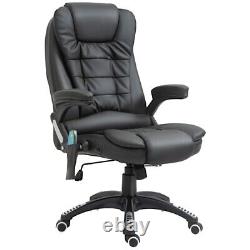 Executive Office Chair with Massage and Heat, High Back PU Leather Massage Black